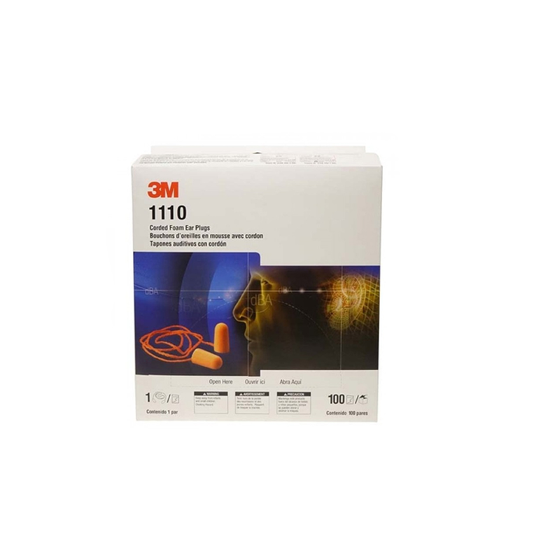 3M™ Foam Earplugs 1110, Corded